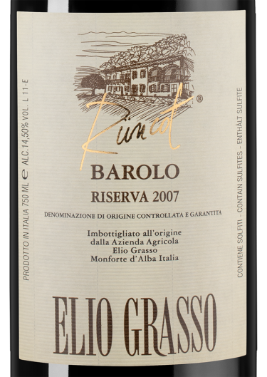 Бароло Рункот Ризерва, Элио Грассо22222