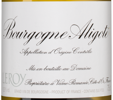 Бургонь Алиготе, Домен Леруа26067
