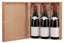 Футляр на 3 бут. Бургонь (бук) Ф0048