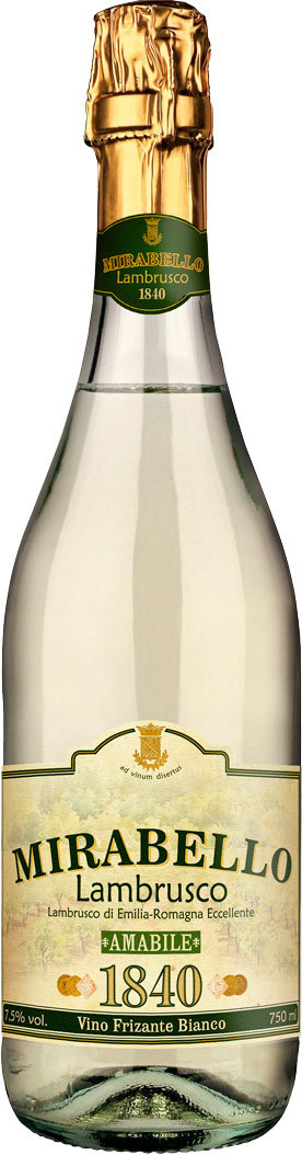 Игристое вино Chiarli 1860, "Mirabello" Bianco, Lambrusco di Emilia-Romagna IGT, 0.75 л3821