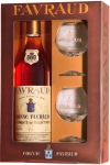 Коньяк "Favraud" VS, gift set with 2 glasses, 0.7 л3938