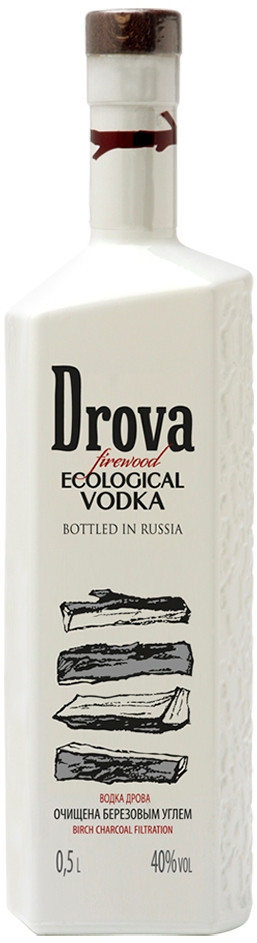 Водка "Drova", Birch Charcoal Filtration, 500 мл4111