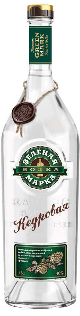 Водка "Зелёная Марка" Кедровая, 0.5 л4141