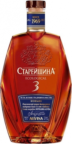 Коньяк "Старейшина" Трехлетний, 0.5 л