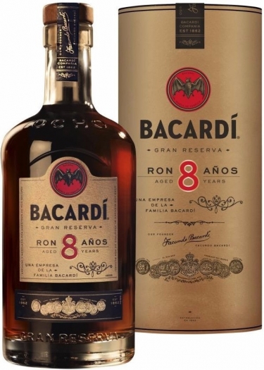 Ром "Bacardi" Gran Reserva 8 Anos, gift box, 0.7 л4334