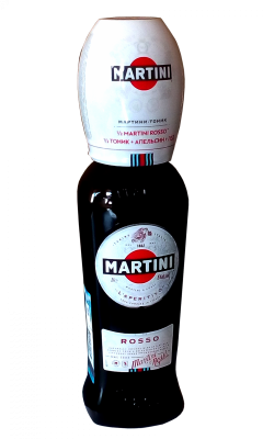 Вермут "Martini" Rosso, with a glass, 1 л