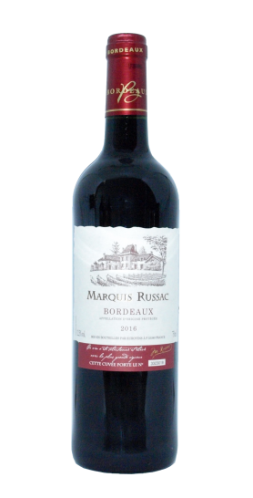 Вино "Marquis Russac" Rouge, Bordeaux AOP 0.75 л4436