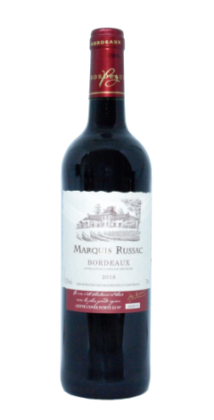 Вино "Marquis Russac" Rouge, Bordeaux AOP 0.75 л