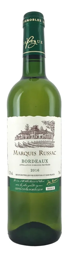 Вино "Marquis Russac" Blanc, Bordeaux AOP  0.75 л4437