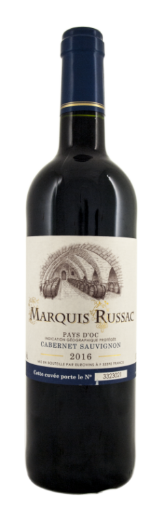 Вино "Marquis Russac" Rouge, IGP Pays d’Oc Cabernet Sauvignon  0.75 л