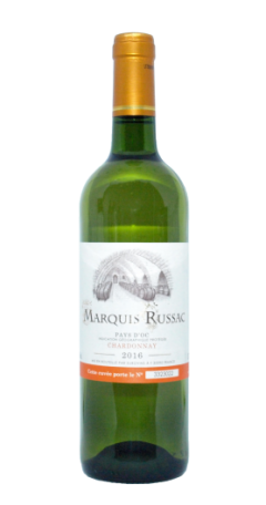 Вино "Marquis Russac" Blanc, IGP Pays d’Oc Сhardonnay  0.75 л