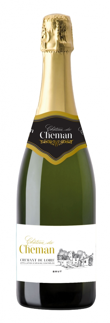 Игристое вино "Château de Cheman" Cremant de Loire, AOC, 2012, 0.754460