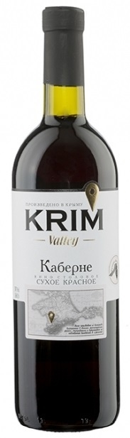 Вино Каберне столовое красное сух. 0,75 л ТМ "KRIMValley"