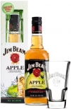 Виски яблочный "Jim Beam" Apple, gift box with glass, 0.7 л4742