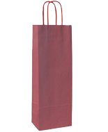 Подарочный пакет бордовый на одну бутылку